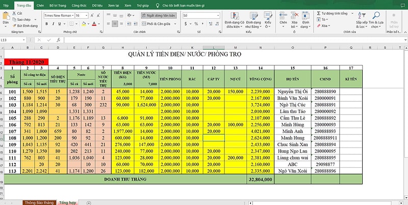 File tính tiền điện nước có công thức sẵn giúp bạn hạn chế sai sót khi tính toán