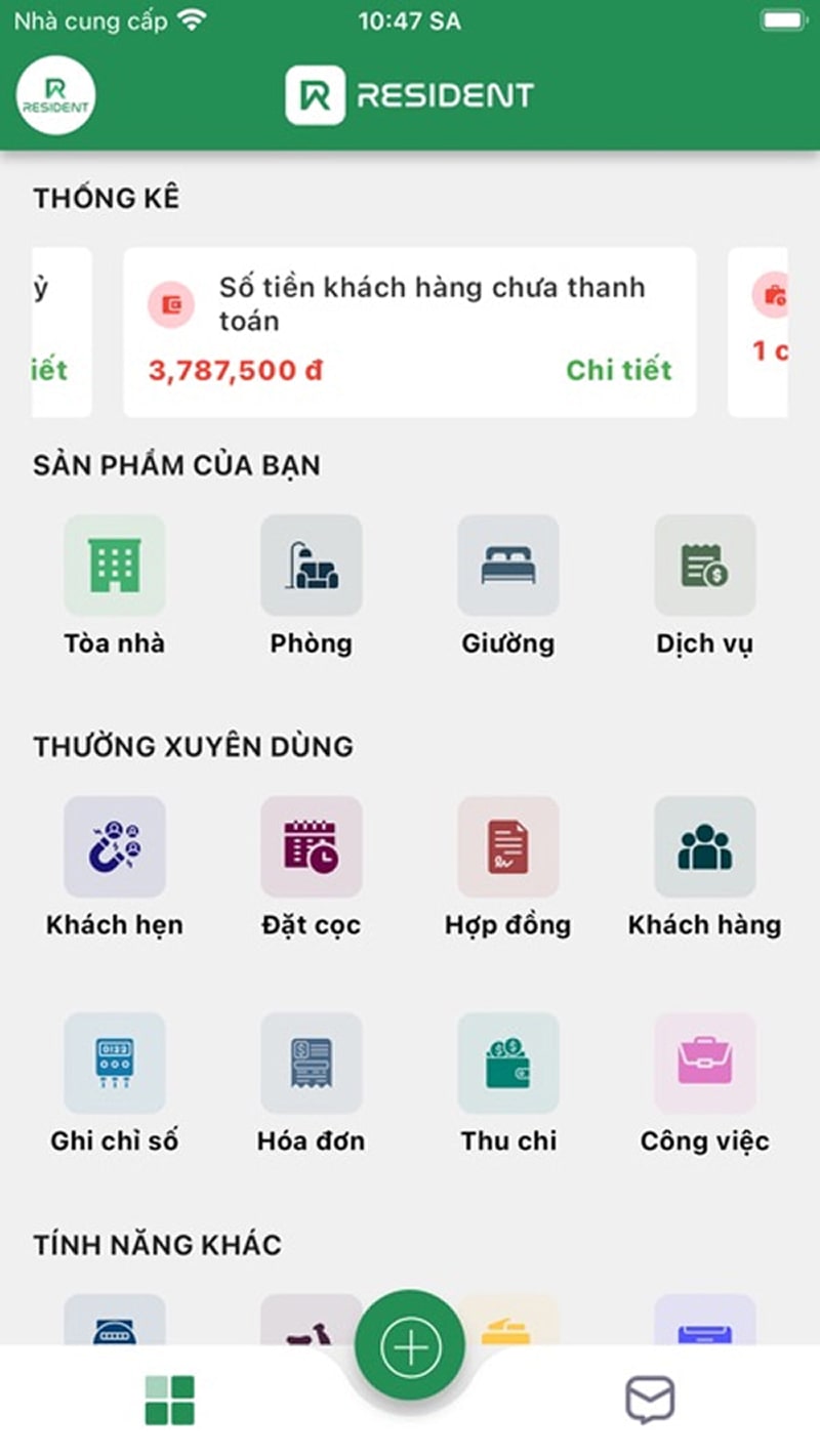 Resident quản lý văn phòng cho thuê cùng nhiều loại bất động sản khác