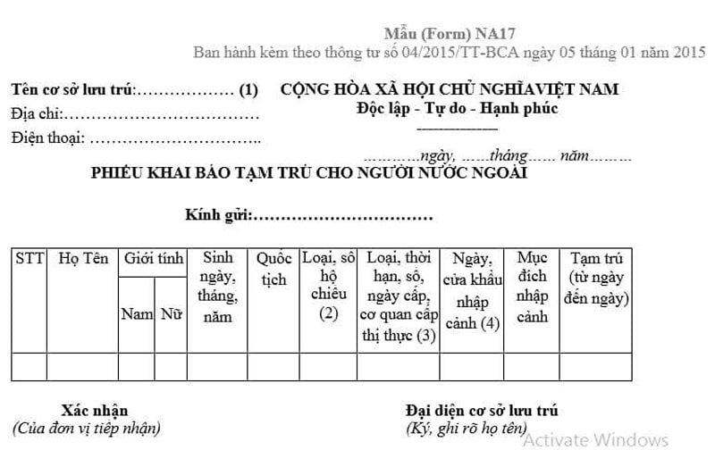 Bắt buộc khai báo tạm trú cho người nước ngoài thuê nhà tại Việt Nam