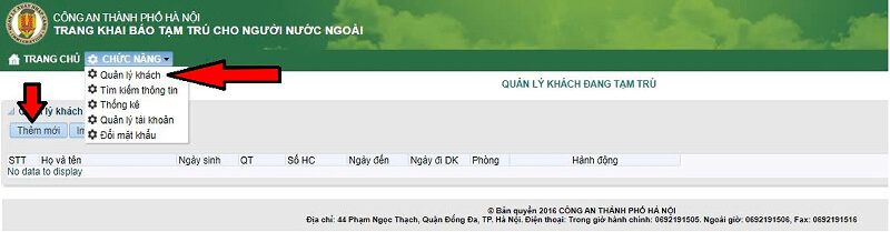 Khi đăng ký và kích hoạt tài khoản thành công, thực hiện các thao tác như trên hình