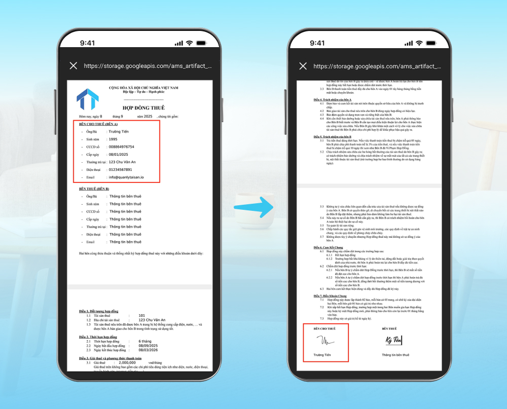 Bạn có thể tải hợp đồng dưới dạng PDF về máy