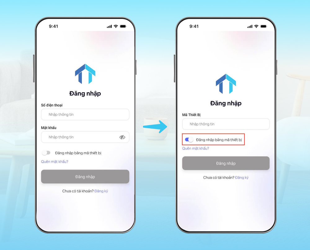 Gạt nút chuyển trạng thái từ “OFF” sang “ON”