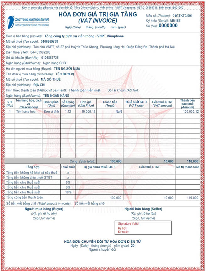 Mẫu các loại thuế liên quan khi xuất hoá đơn cho thuê Mẫu các loại thuế liên quan khi xuất hoá đơn cho thuê