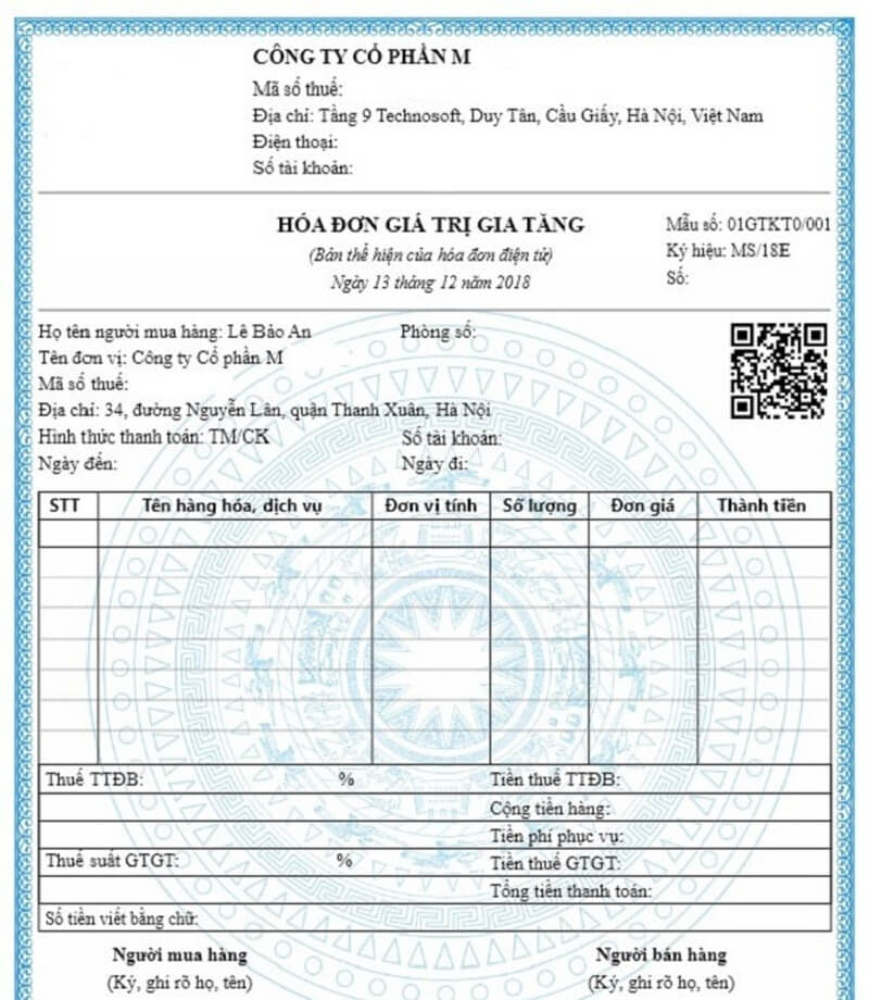 Những nội dung phải có trong mẫu hoá đơn cho thuê nhà Những nội dung phải có trong mẫu hoá đơn cho thuê nhà