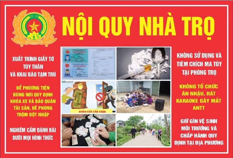Một trong những cái quy nhà trọ cho khu vực sinh hoạt chung phổ biến hiện nay