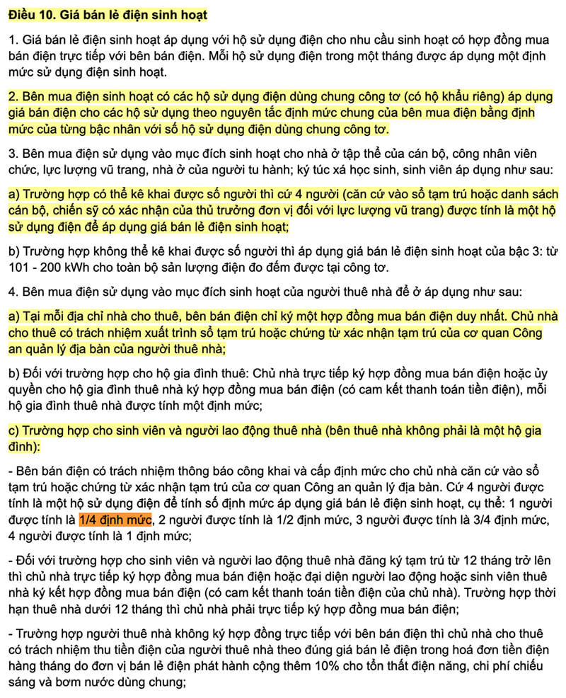 Quy định pháp luật về giá điện theo Điều 10 Thông tư 16/2014/TT-BCT Quy định pháp luật về giá điện theo Điều 10 Thông tư 16/2014/TT-BCT