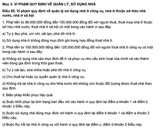 Những quy định về vi phạm quản lý sử dụng nhà cho thuê Những quy định về vi phạm quản lý sử dụng nhà cho thuê