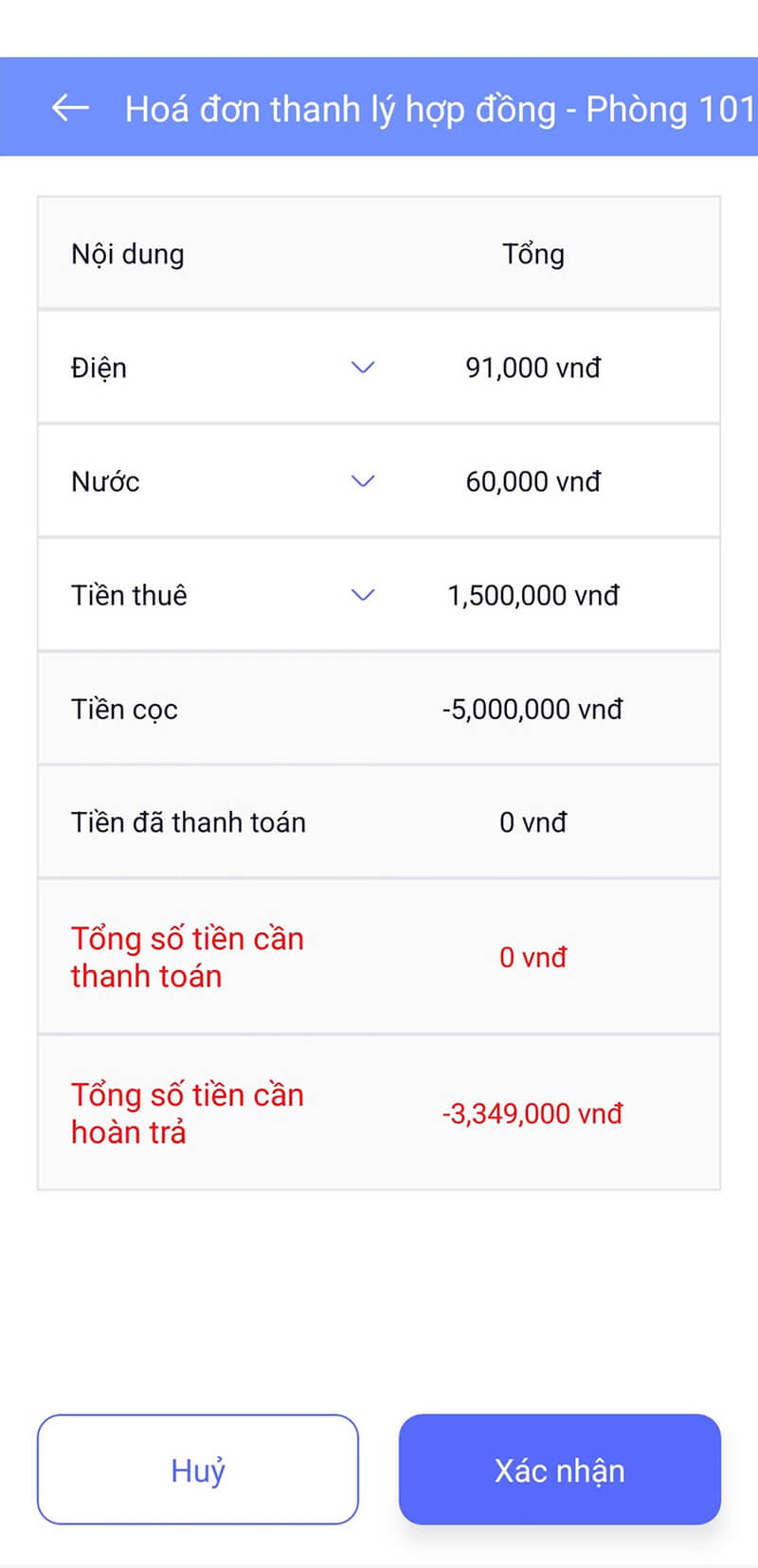 Giao diện phần mềm Quản Lý Tài Sản